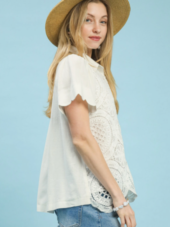 Abstract Lace Top