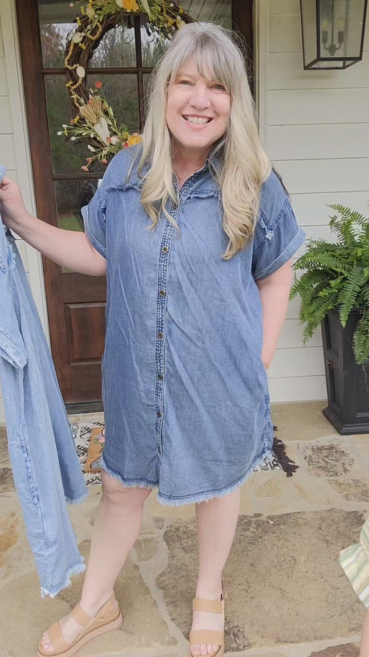 Simply the Best Denim Dress 2 Colors (1X to 3X)