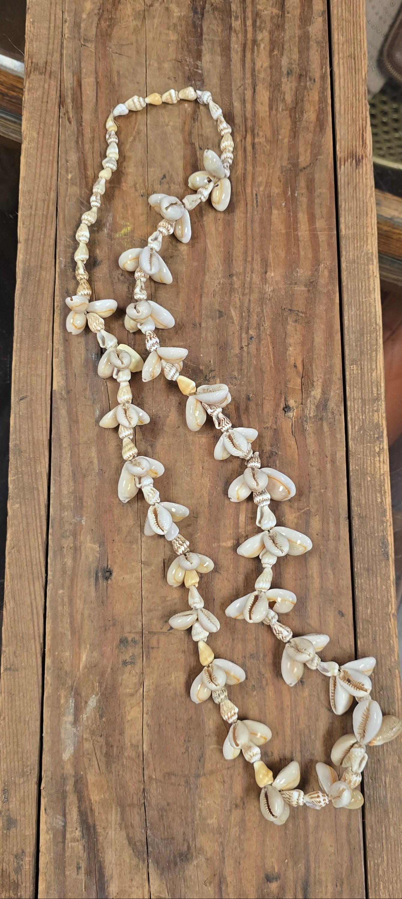 VIntage Genuine Cowrie Shell Lei Necklace #1