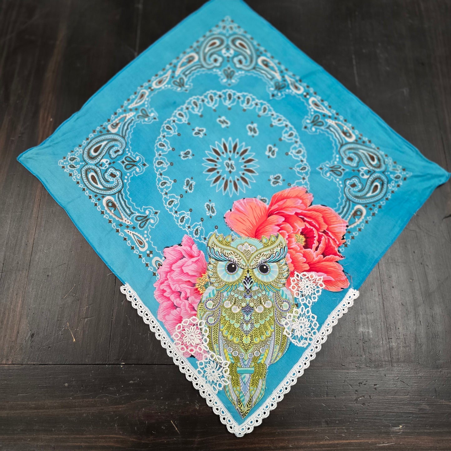 Upcycled Wild Rag Whoo's Looking