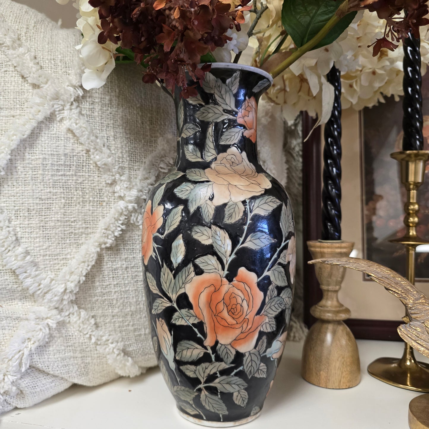 Vintage Hand Painted Chinese Vase