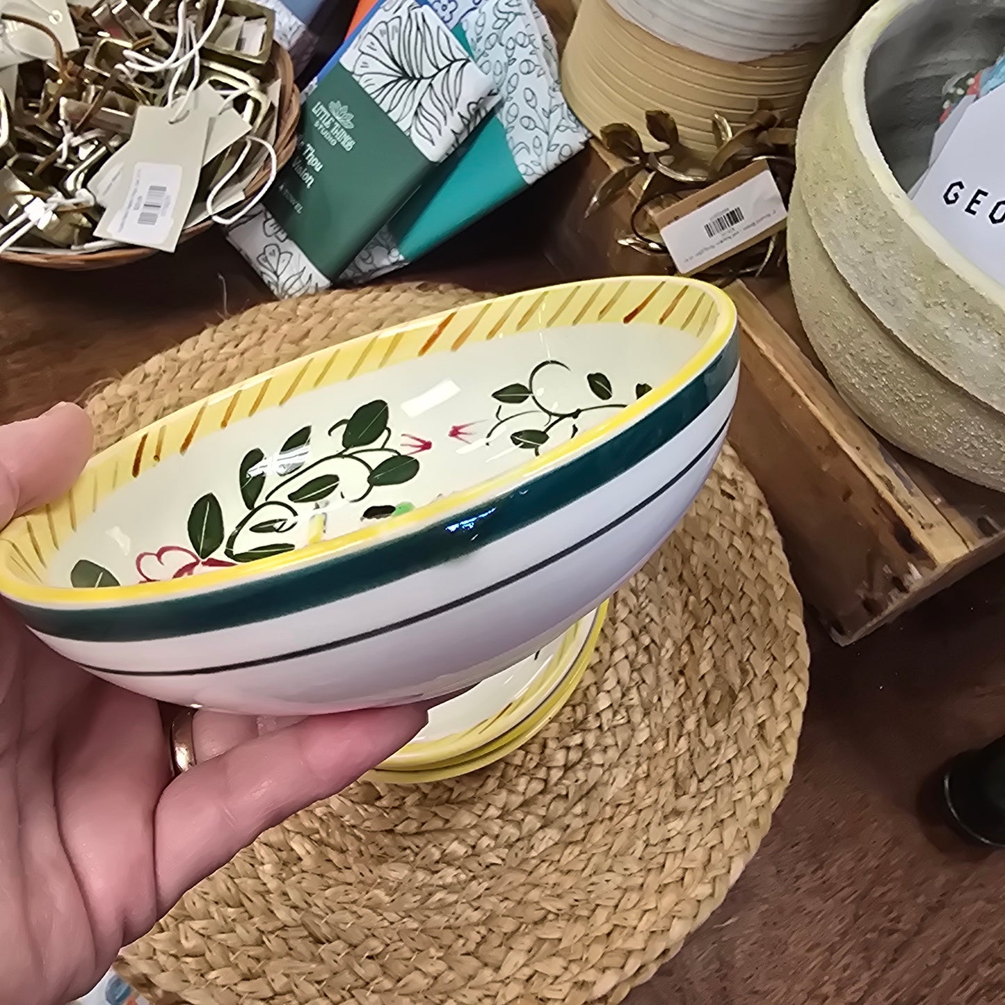Pennsylvania Dutch Folk Art Hand Painted Bowl
