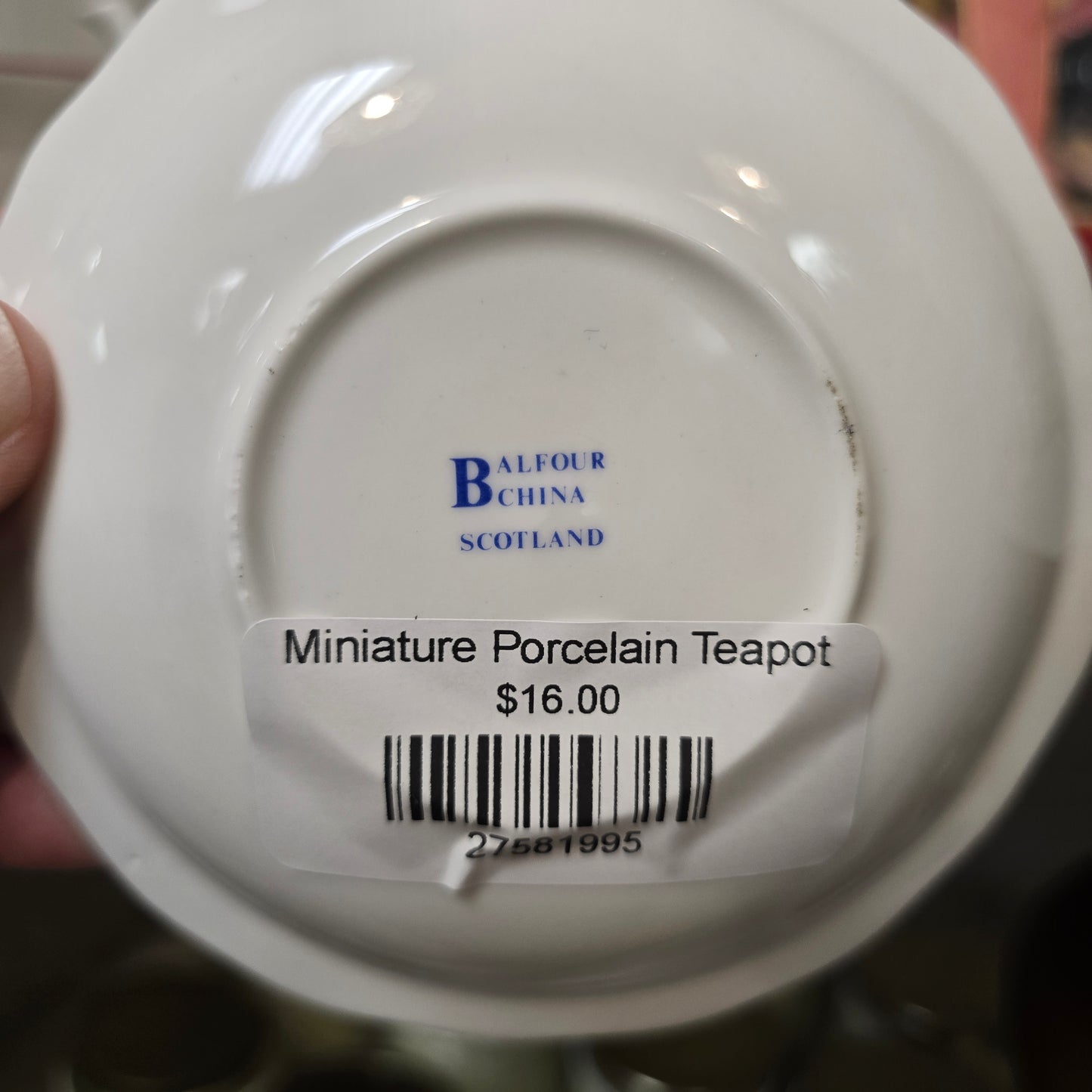 Miniature Porcelain Teapot