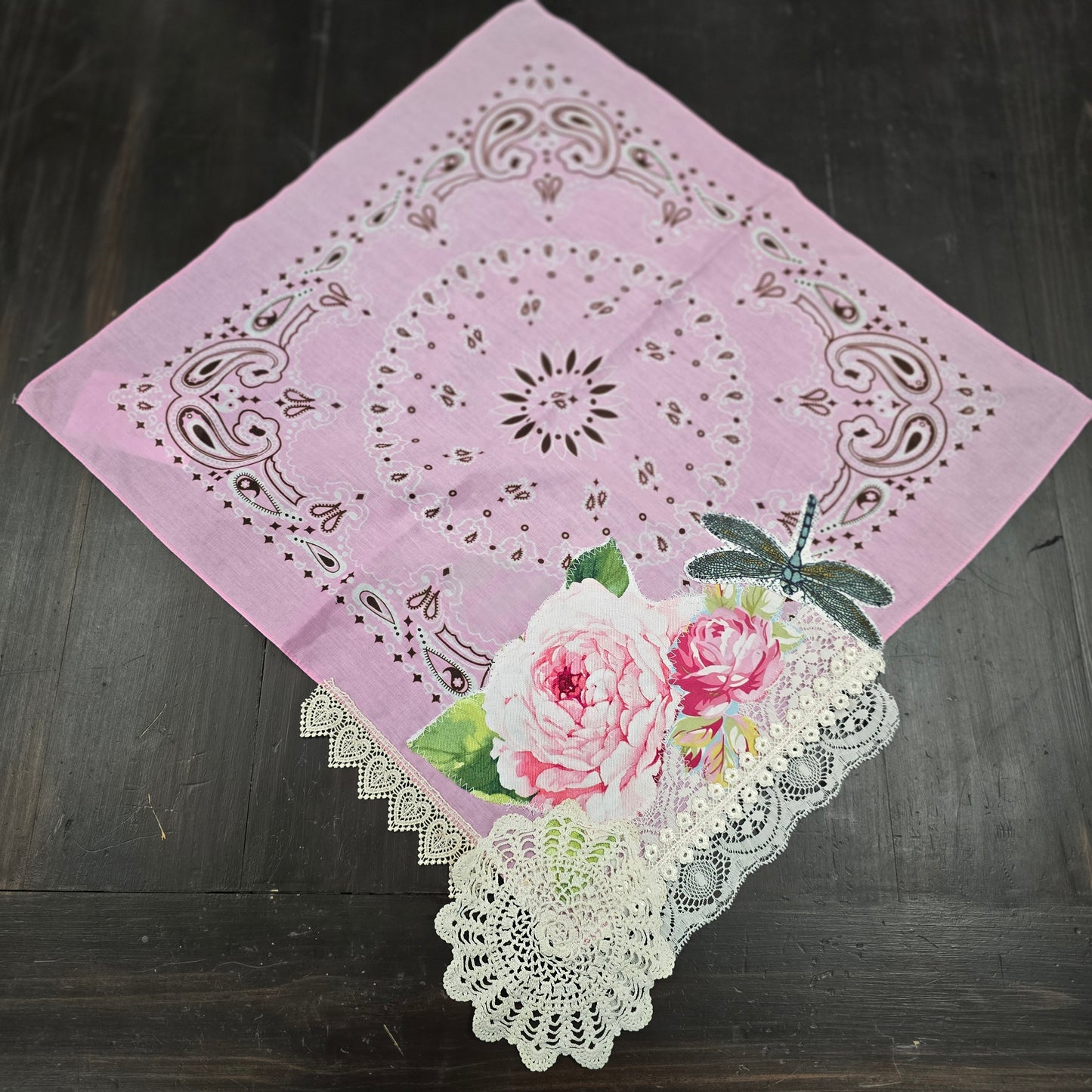 Upcycled Wild Rag Running Roses