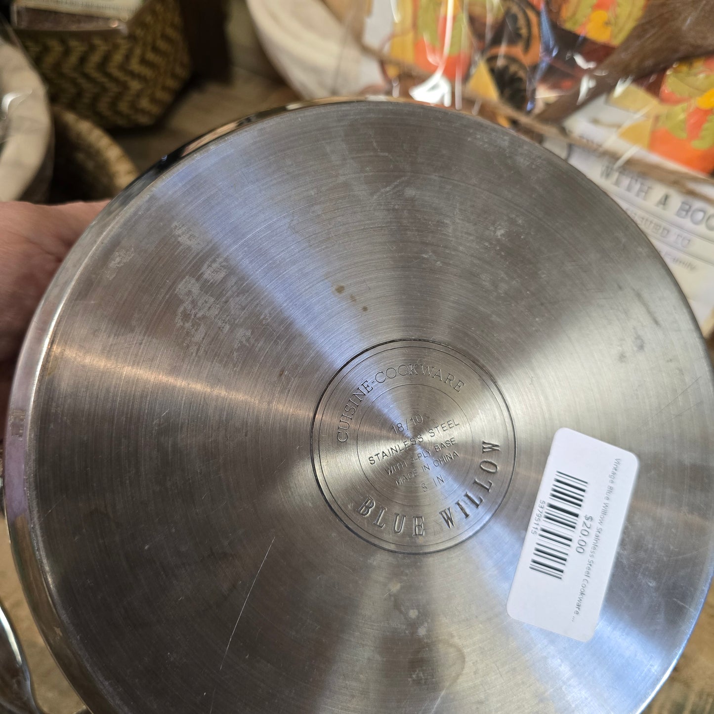 Vintage Blue Willow Stainless Steel Cookware by Cuisine