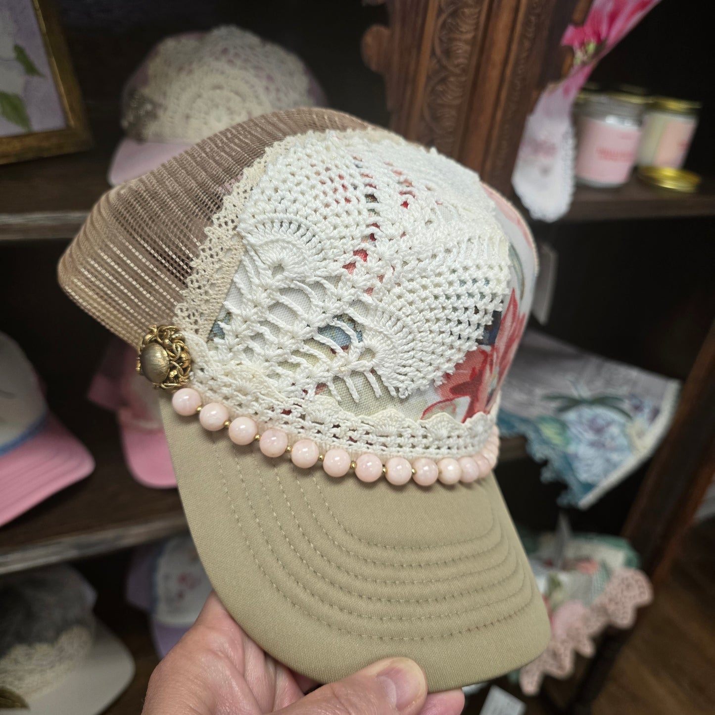 Crowned for His Glory Rose of Sharon Handmade Hat