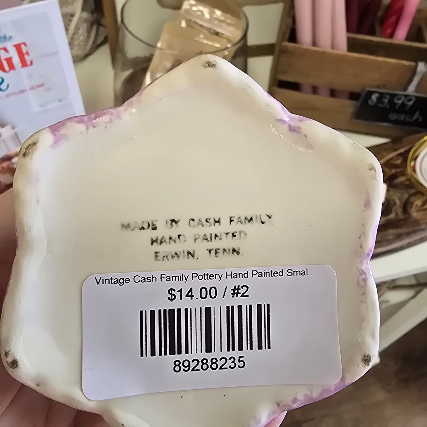 Vintage Cash Family Pottery Hand Painted Small Vase