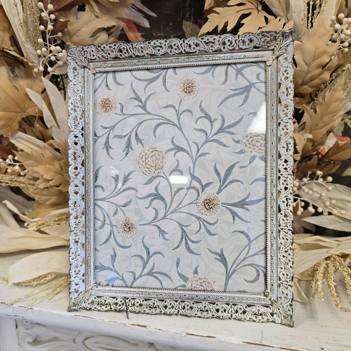 Vintage Metal Filigree 8x10 Frame