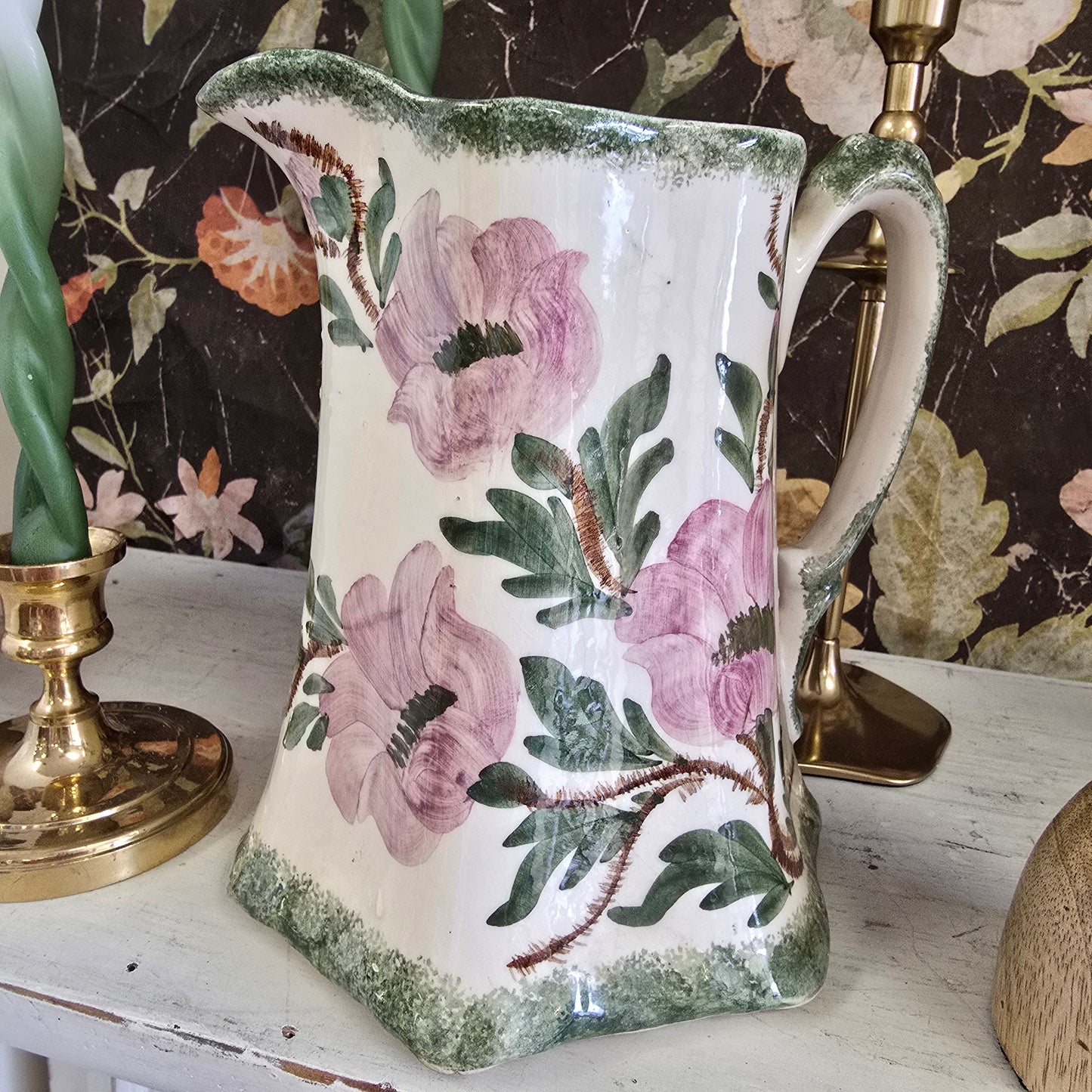 Vintage Cash Family Pottery Hand Painted Large Vase