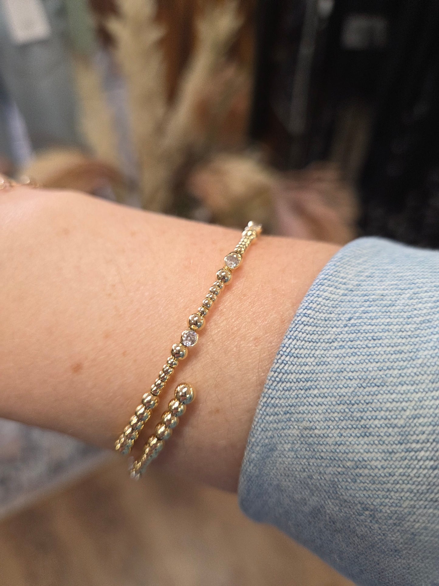 Diamond Dusted Slinky Bracelet by Jennifer Thames Originals