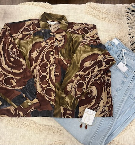 Upcycled Long Sleeve Crop Top