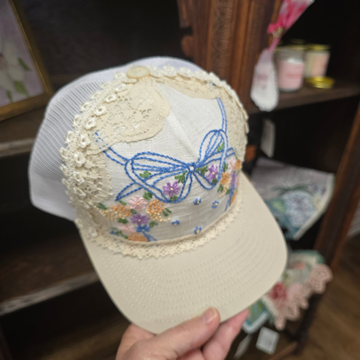Crowned for His Glory Bow Handmade Hat