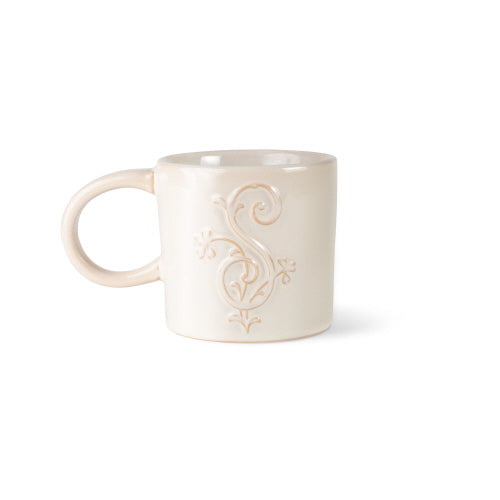 Ivory Script Initial Coffee/Tea Mug