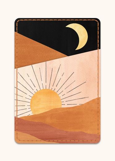 Sunrise Moon Stick-On Cell Phone Wallet