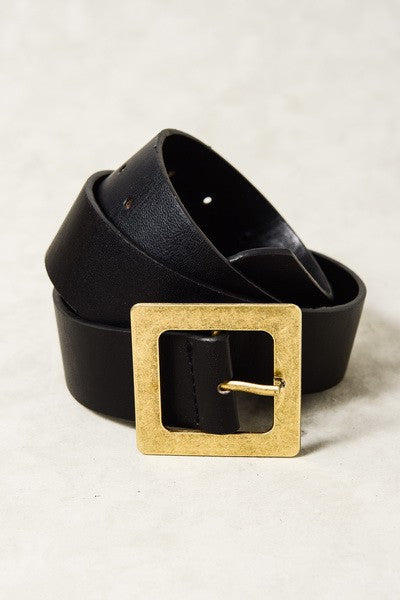 Hip to be Square Faux Leather Belt