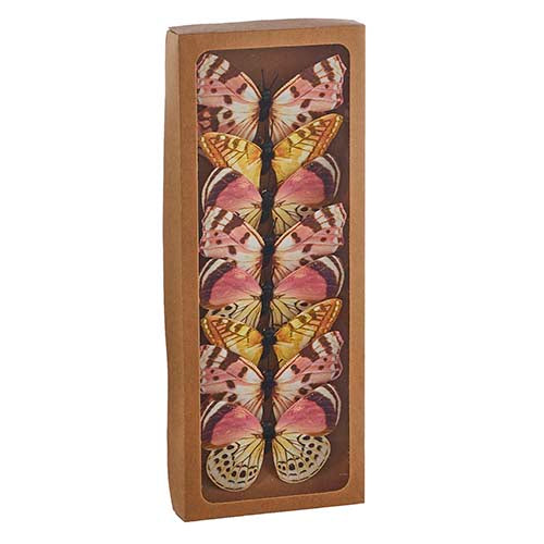 4" Clip On Butterflies Box of 8