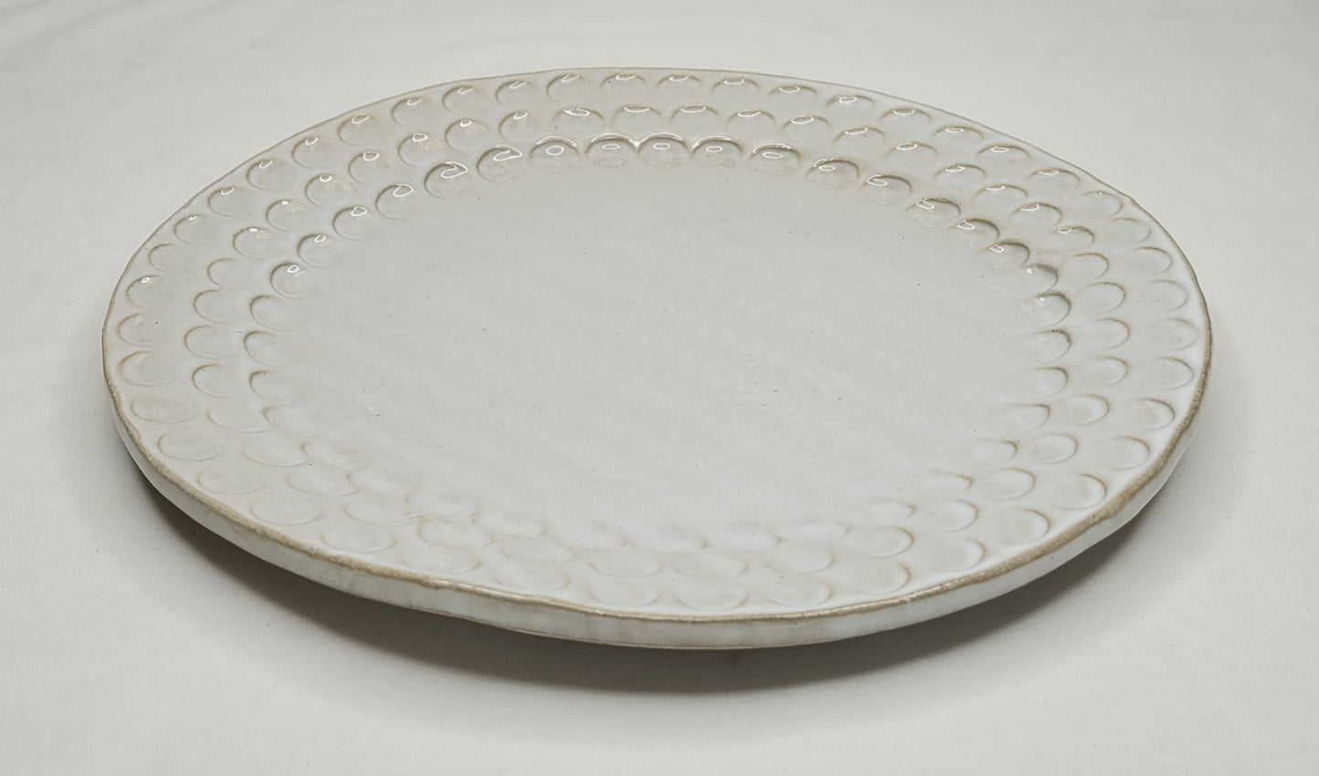Fingerprint Pottery Dinner Plate (High Cotton)