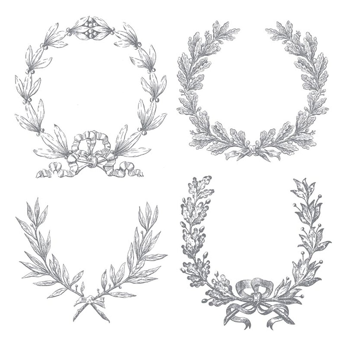 Laurels Adhesive Clear Stamp