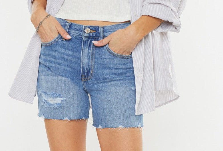 West Boulevard Denim Shorts (5” inseam)