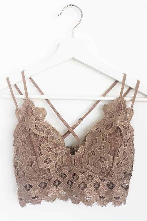 Criss Cross Back Lace Bralette