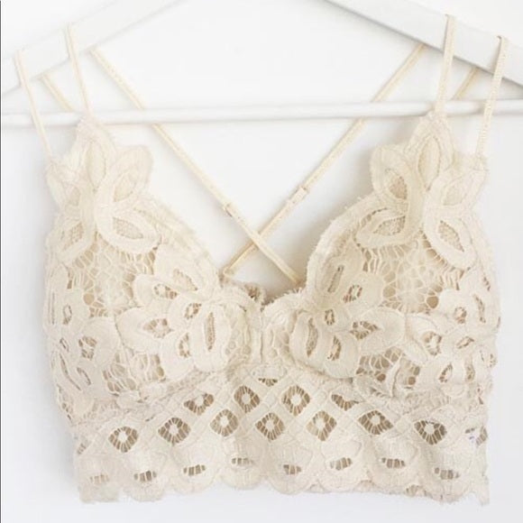 Criss Cross Back Lace Bralette