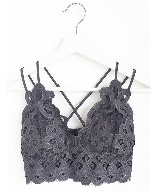 Criss Cross Back Lace Bralette