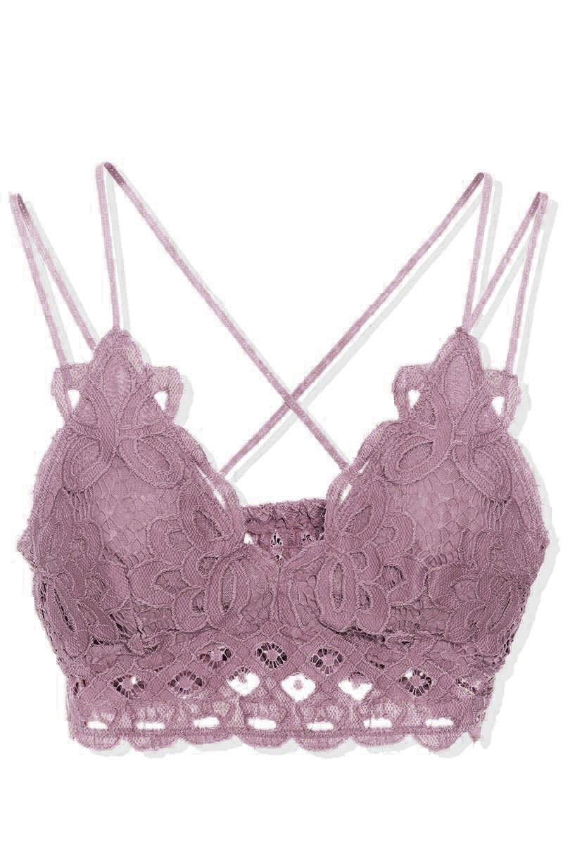 Criss Cross Back Lace Bralette