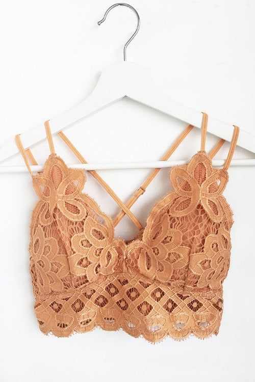 Criss Cross Back Lace Bralette