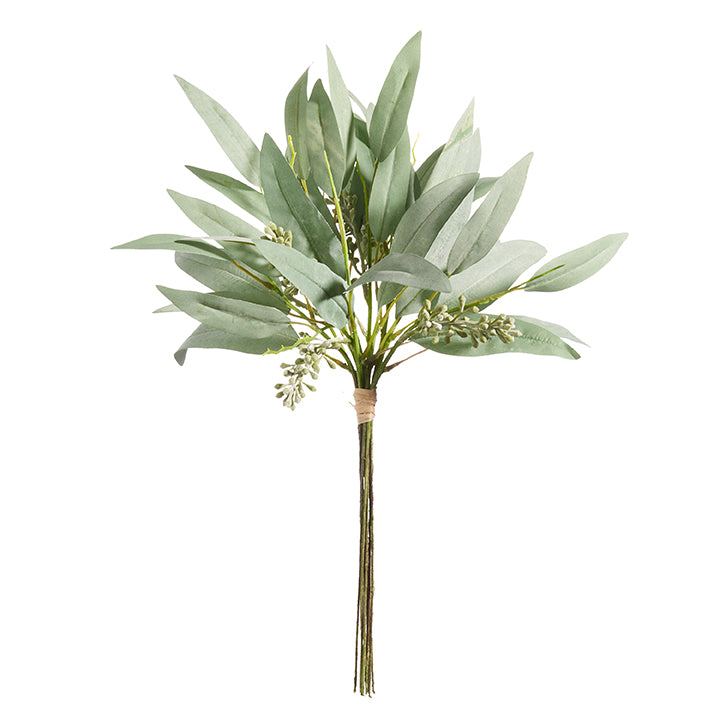 18" Artificial WIllow Eucalyptus Leaves Bundle