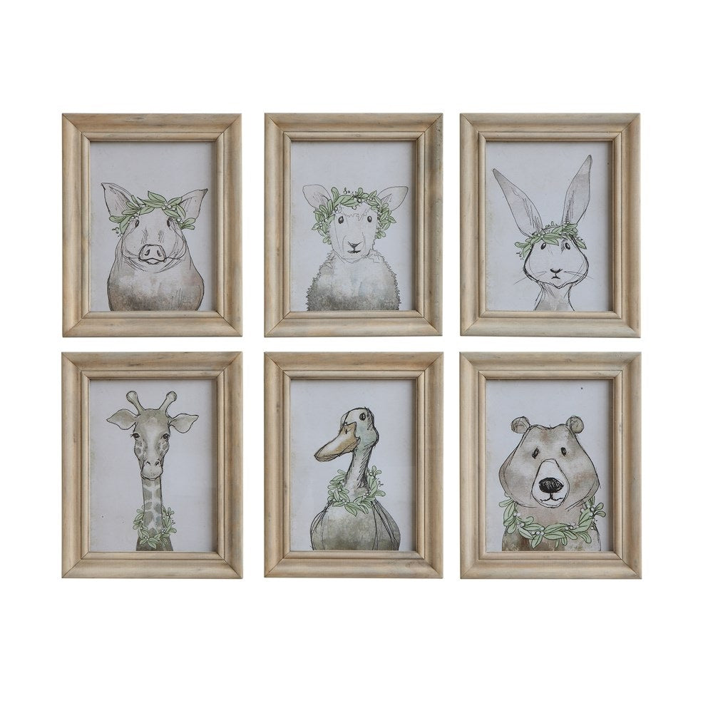 Framed Animal Sketch Print (More Style Options)