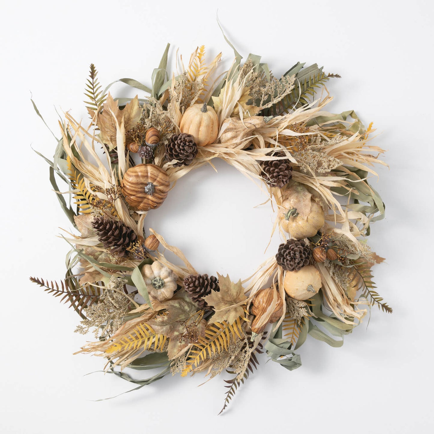 Faux Pumpkin Husk 24" Wreath