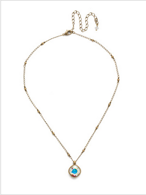 Cushion-Cut Pendant Necklace (More Color Options)