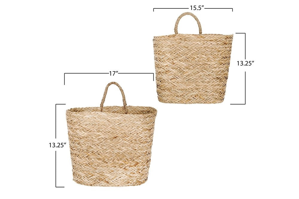 Woven Seagrass Wall Basket