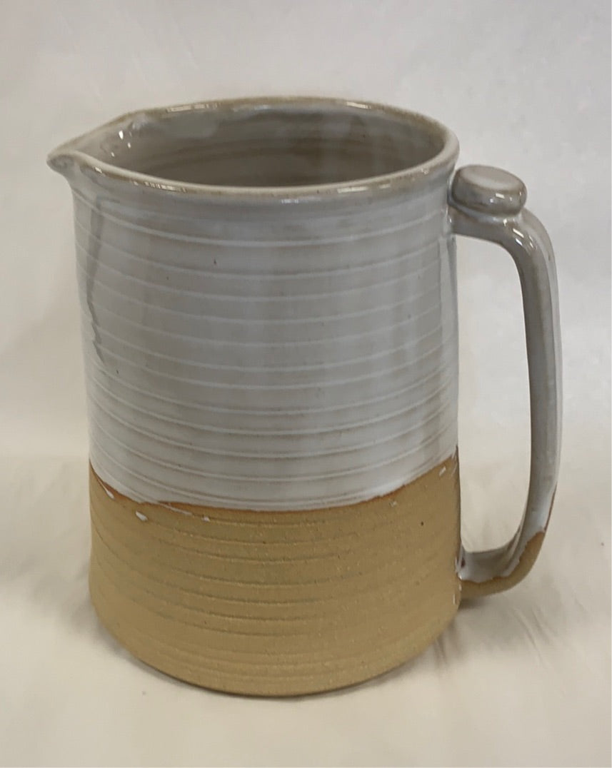 Fingerprint Pottery Pitcher #3 (High Cotton)