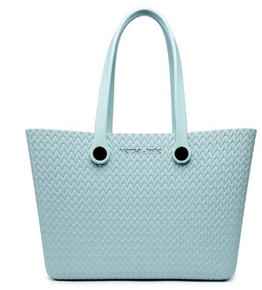 Carrie All Textured Versa Tote W/Straps In Powder Blue