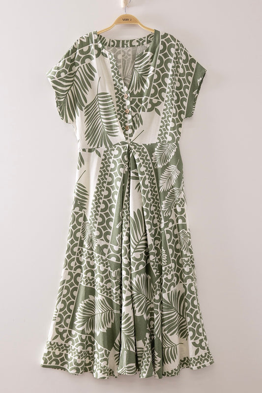 Sandy Palms Midi Length Dress
