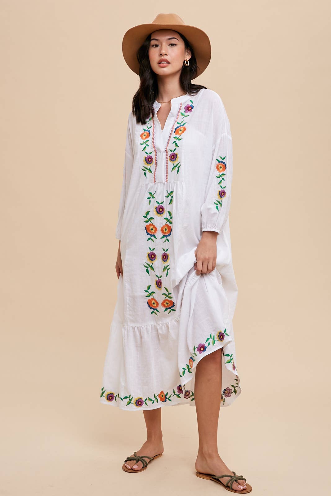 cotton resort dress Floral Print Spaghetti Strap Cotton Dress