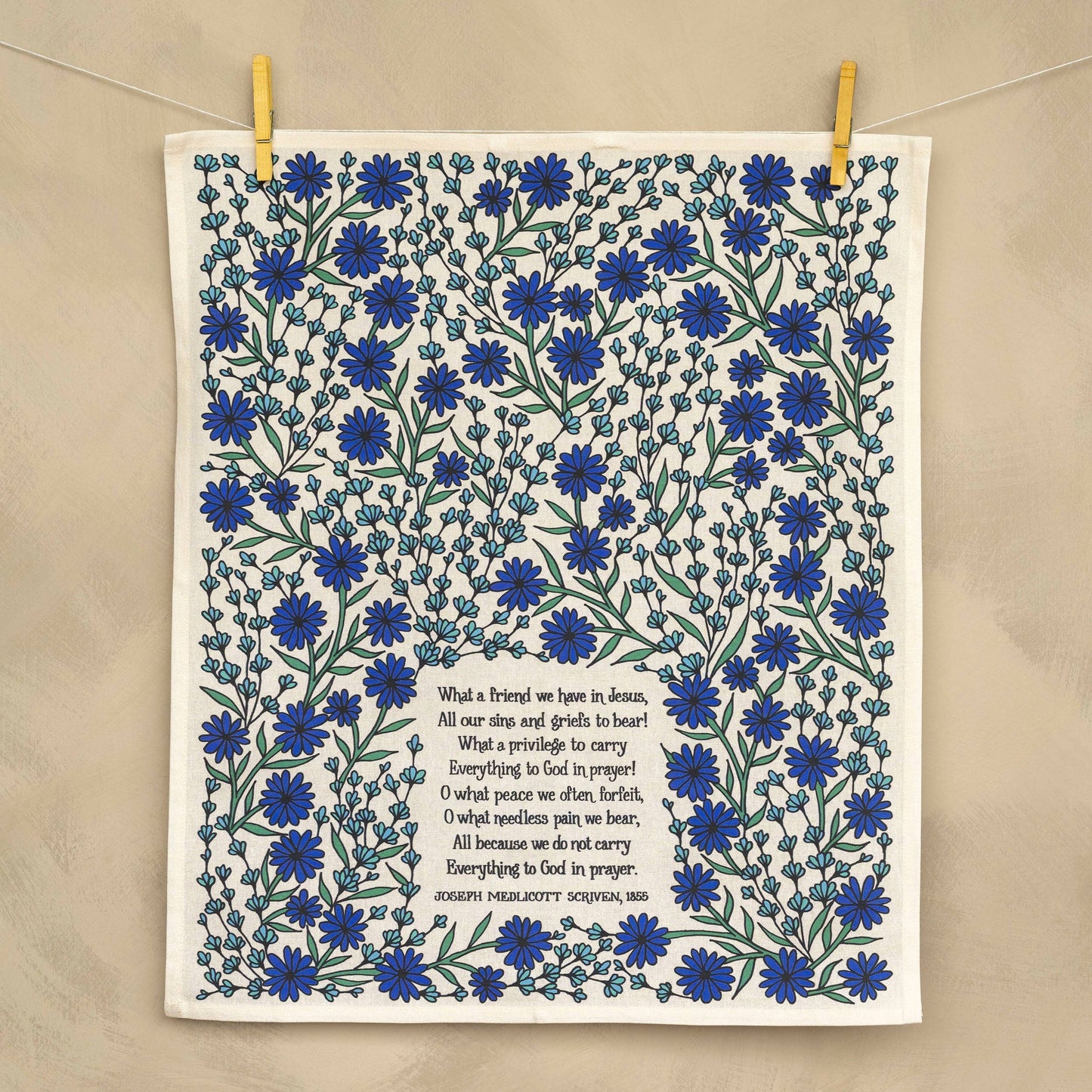 What A Friend Hymn Tea Towel - Full Color