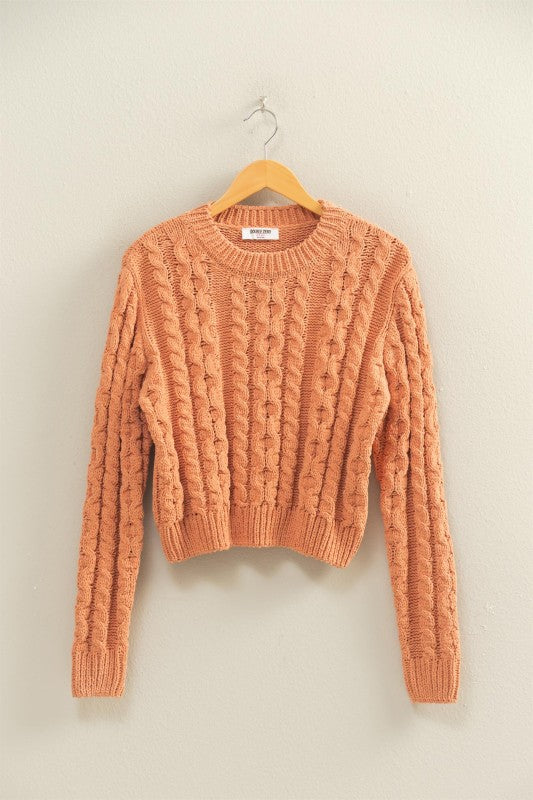 Cali Cable Knit Sweater (Small to Large)