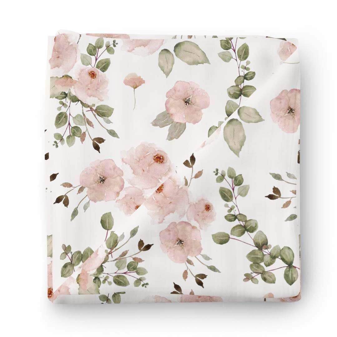 Millie's Dusty Rose Garden Oversized Swaddle Blanket