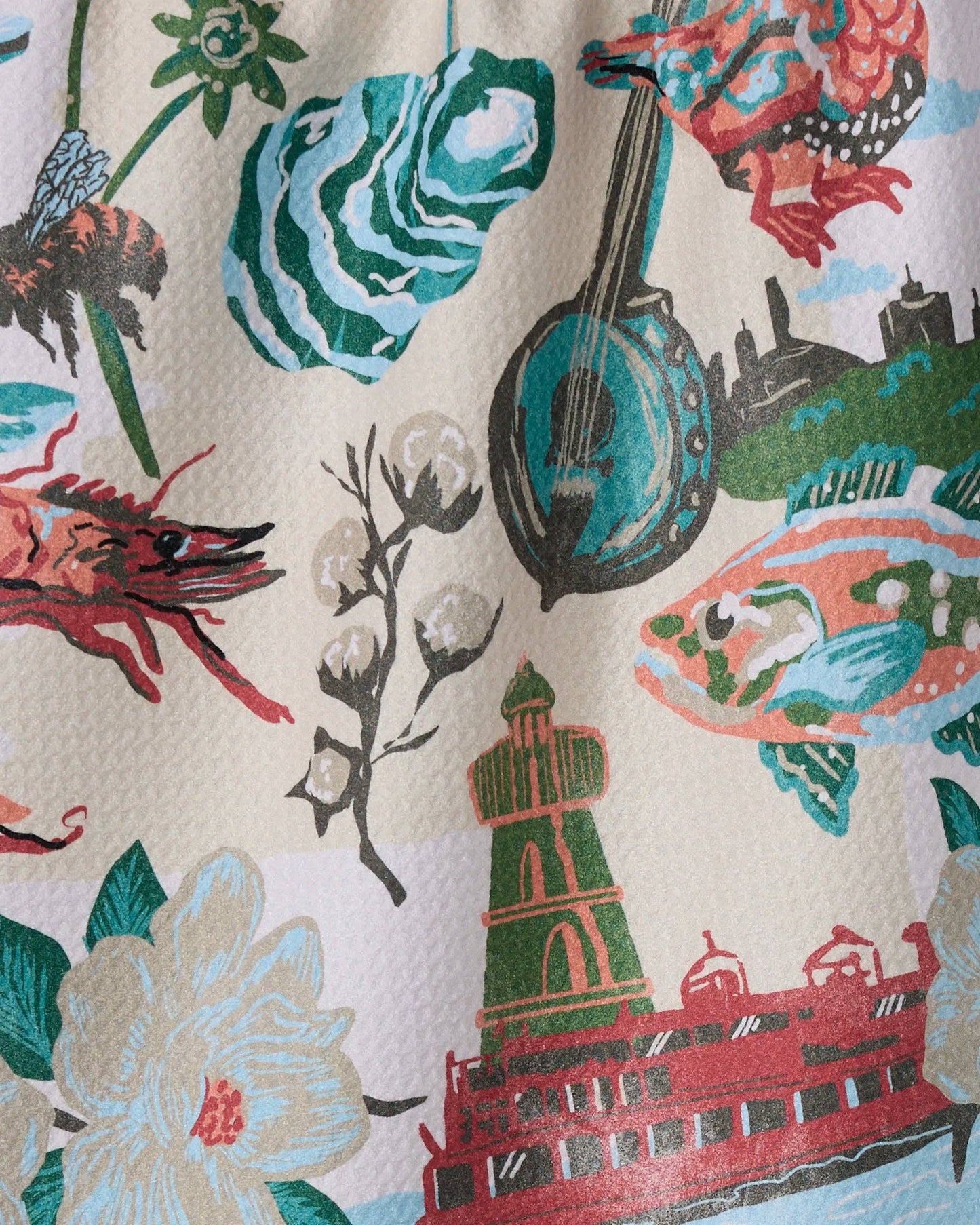 Greetings From Mississippi Tea Towel