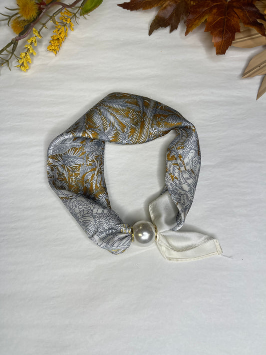 Pearls and Petals Scarf Necklace