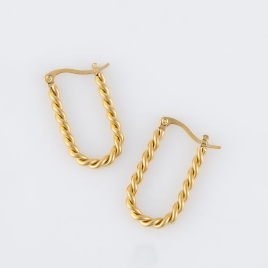 Twisted Gold Hoop