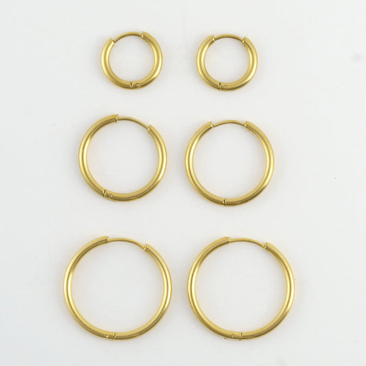 Classic Hoop Gold Trio