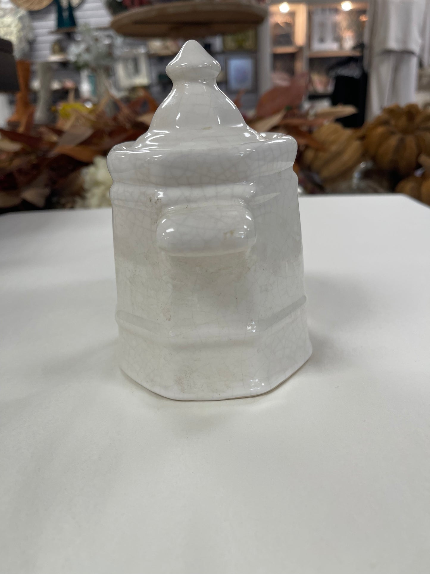 Pfaltzgraff Heritage White Sugar Bowl Collectible Container w Lid & Handles