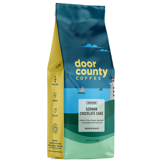 Door County Coffee German Chocolate Cake 10oz Bag Ground Coffee