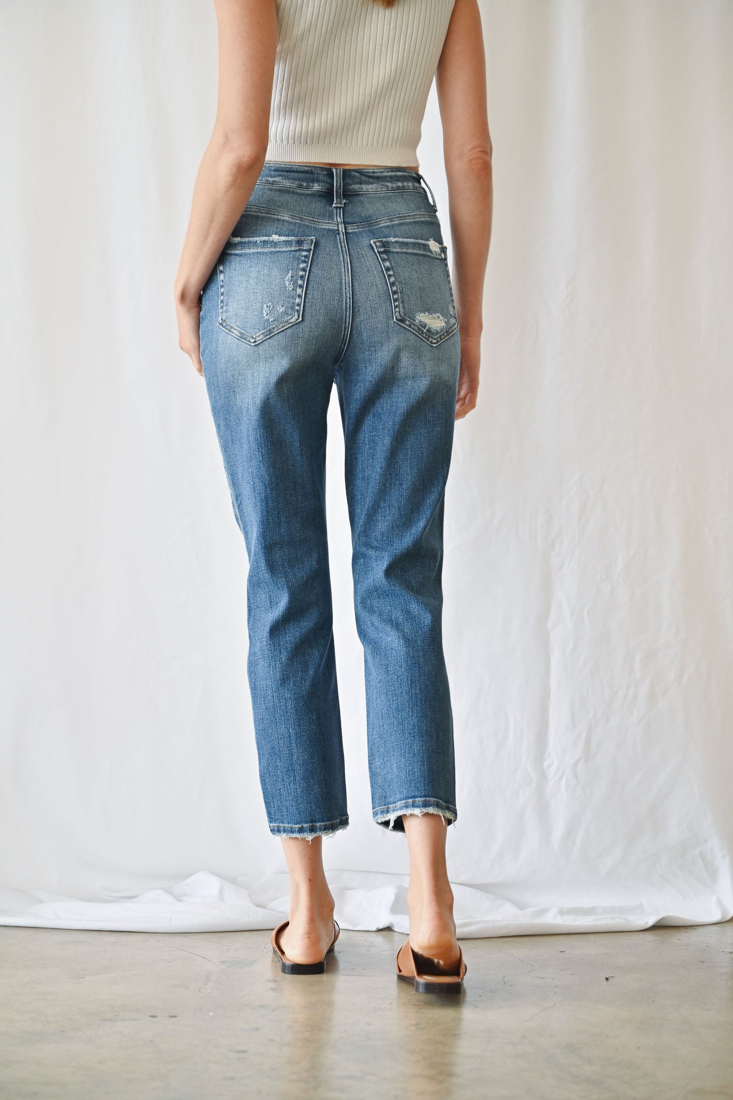 Double Dare Distressed Relaxed Fit Denim