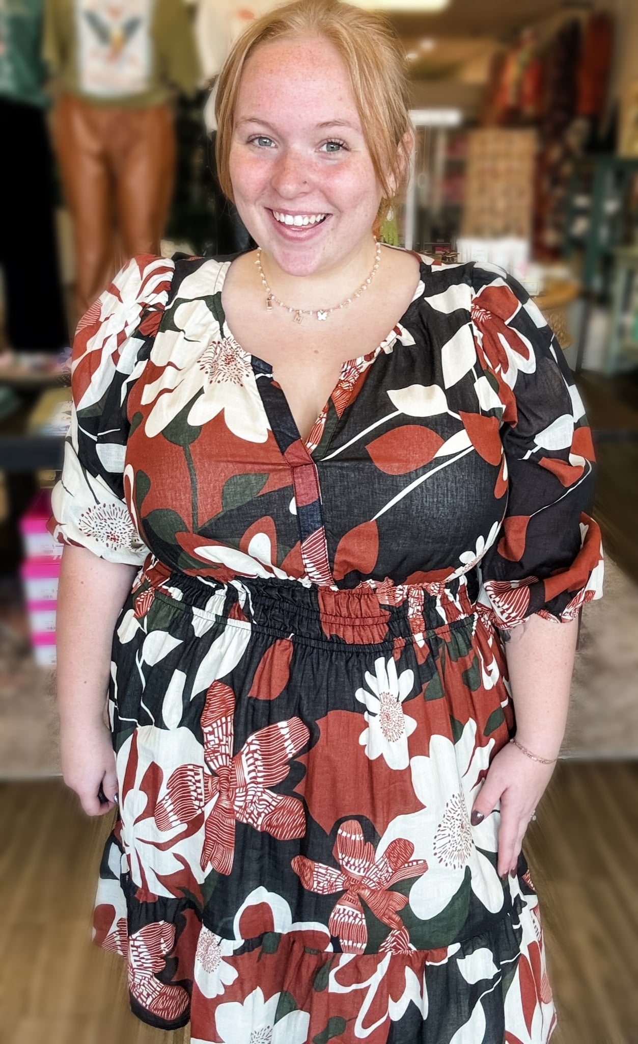 Foxy Florals Dress (XL to 2XL)