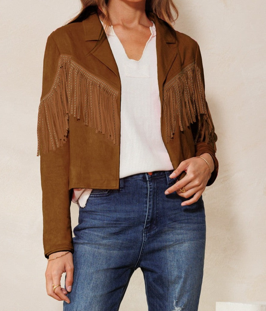 Western Girls Faux Suede Jacket (Small to 3XL)