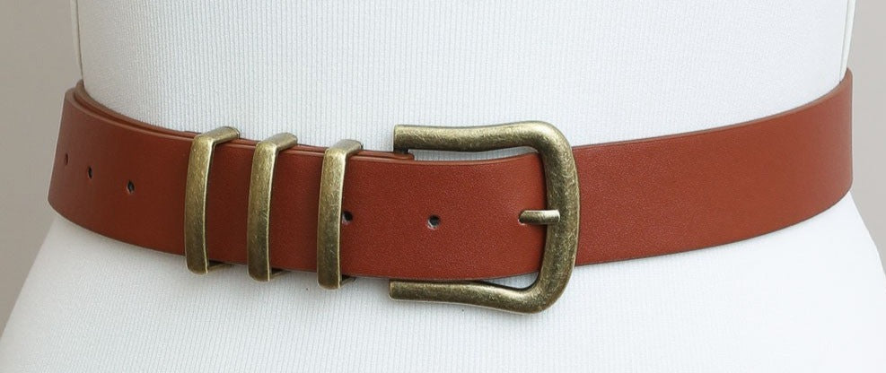 Classic Vegan Leather Belt (Available in 3 Color Options)
